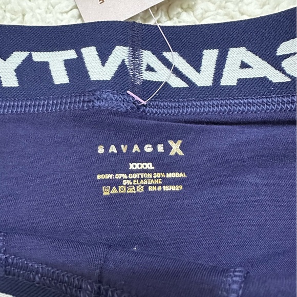 Savage X Fenty Framed in Denim Boxer Briefs Men's Size 4XL - Picture 2 of 5